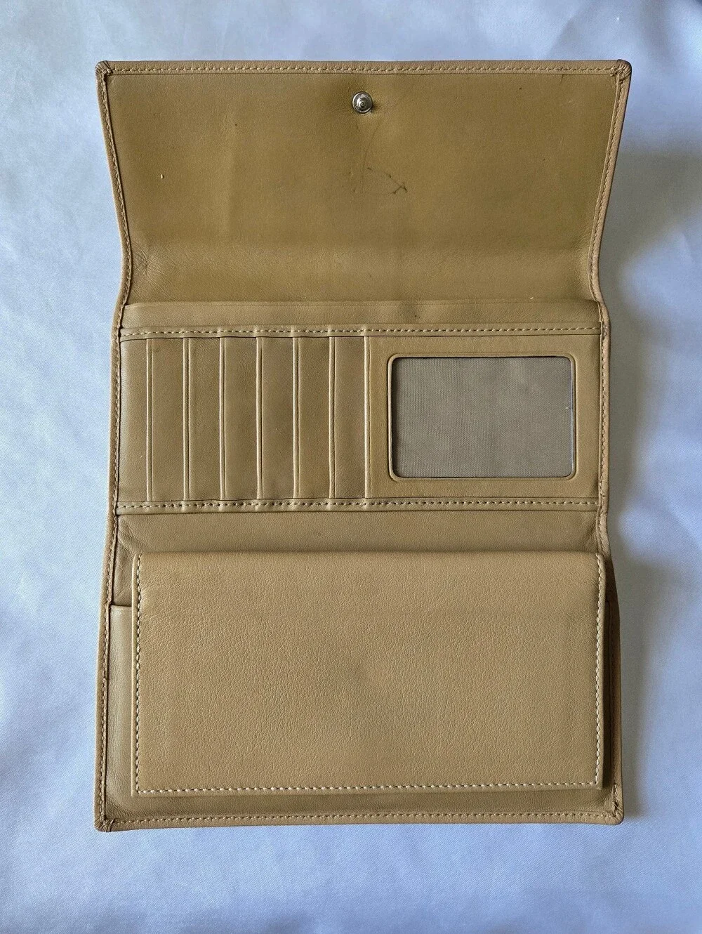 Coach Tan Leatherware Checkbook Wallet